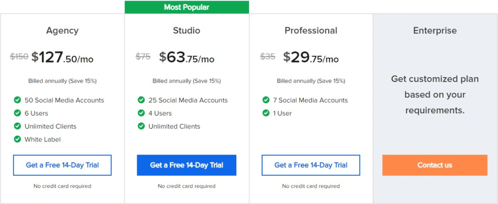 SocialPilot Pricing