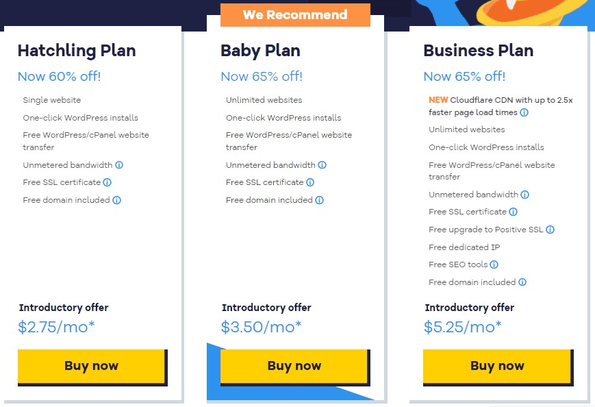 hostgator plans