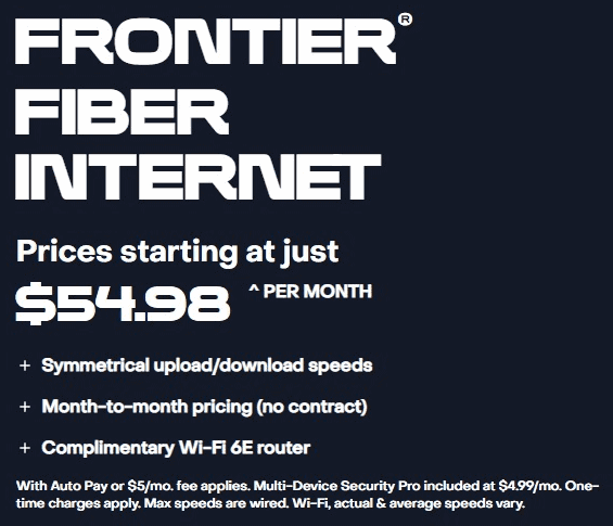 Frontier Business Internet Pricing