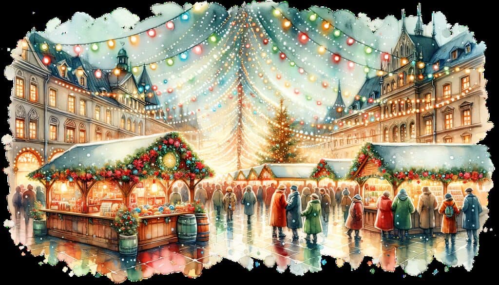 ai generated, market, festive