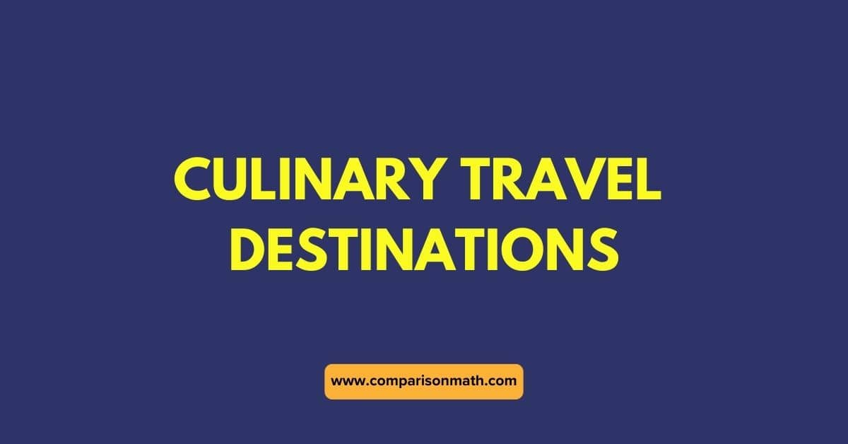Where Do People Travel for Culinary Experiences
