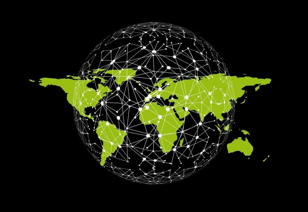 network, earth, blockchain