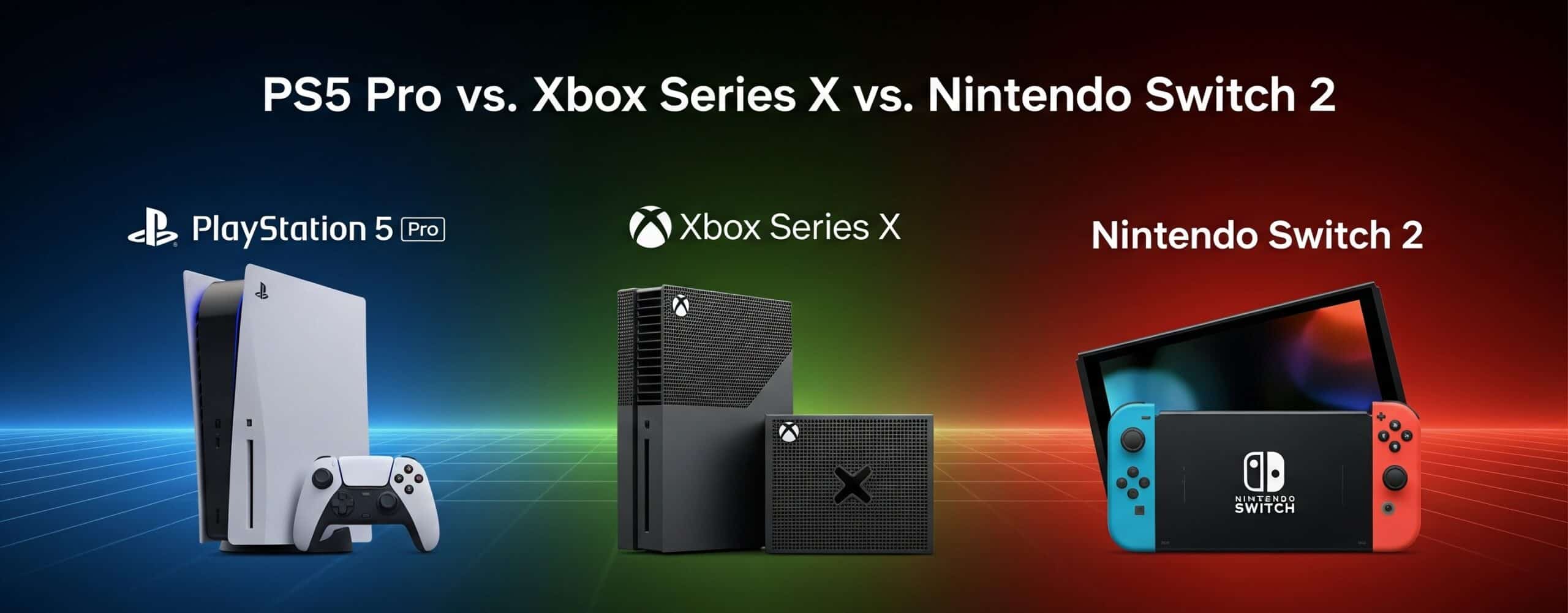 A visually striking comparison graphic showing the PlayStation 5 Pro, <a href=
