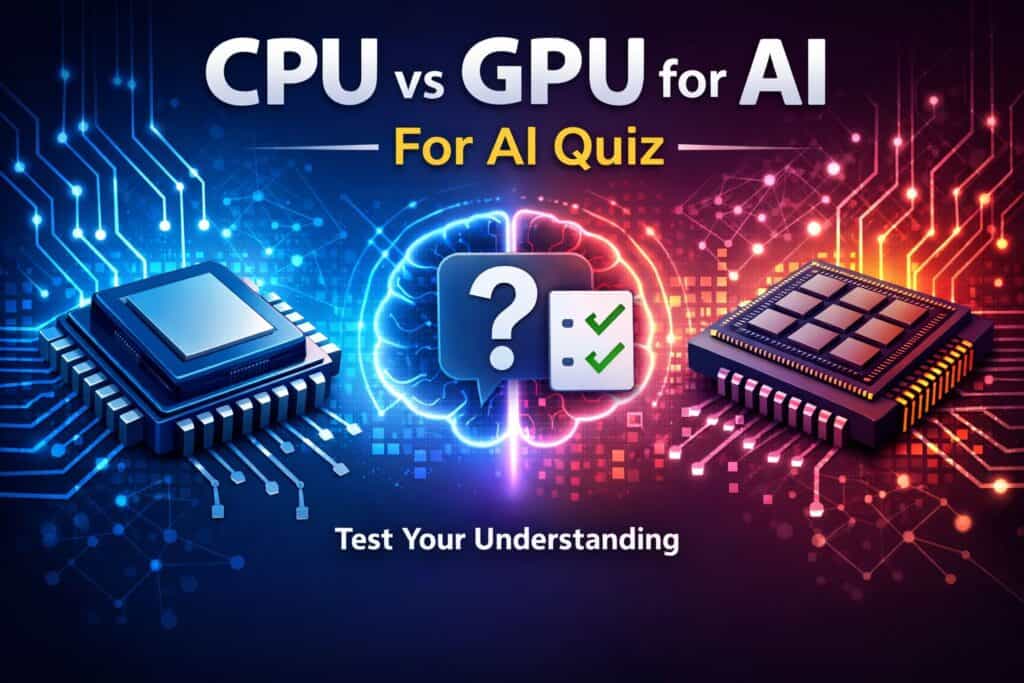 CPU vs GPU for AI quiz testing understanding of AI hardware concepts